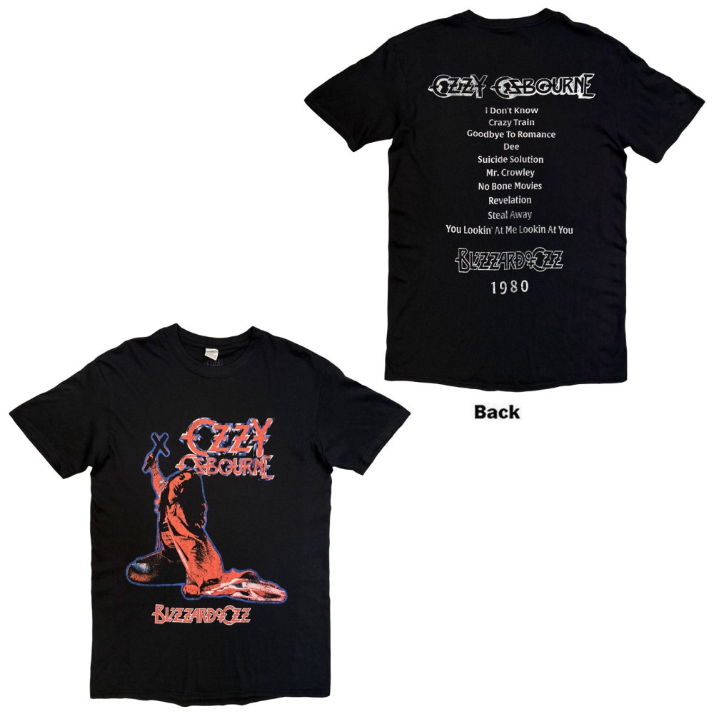 Ozzy Osbourne - Blizzard Of Ozz Tribute Mens Tshirt - Black